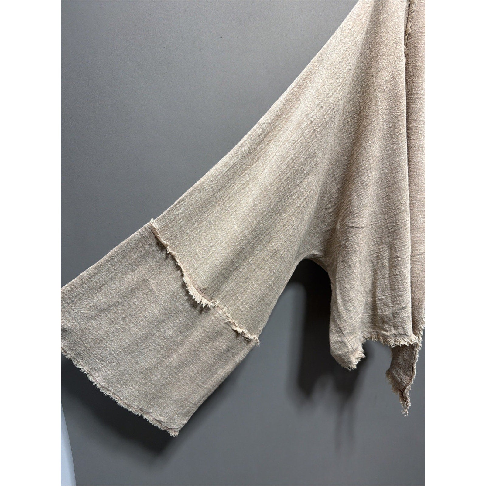 Oli & Hali Womens Ruby Washed Cotton Fringe Open Front Boho Cardigan Size S New