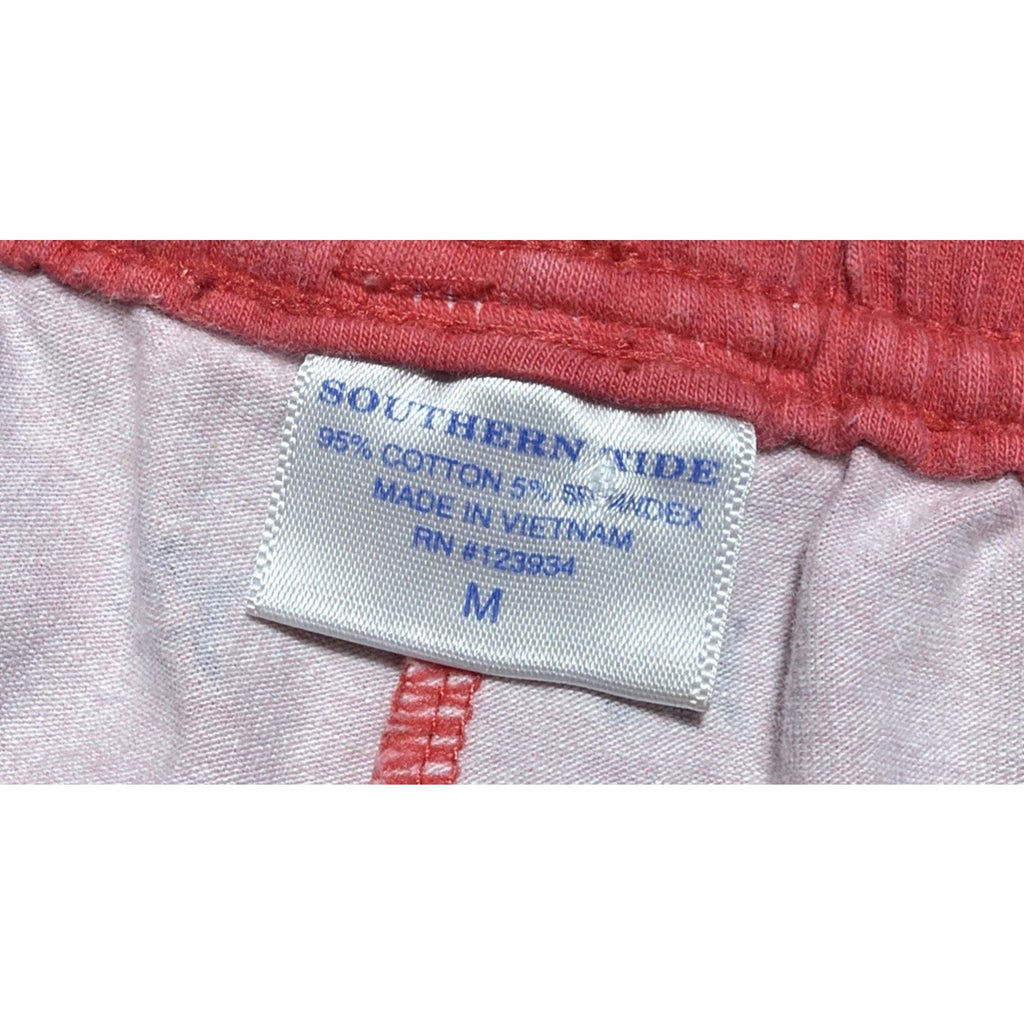 Southern Tide Women's M Coral Skipjack Mid Rise Lounge Shorts Drawstring Fish