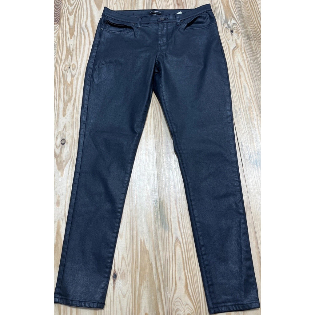 Banana Republic Black Coated Skinny Fit Jeans Size 28