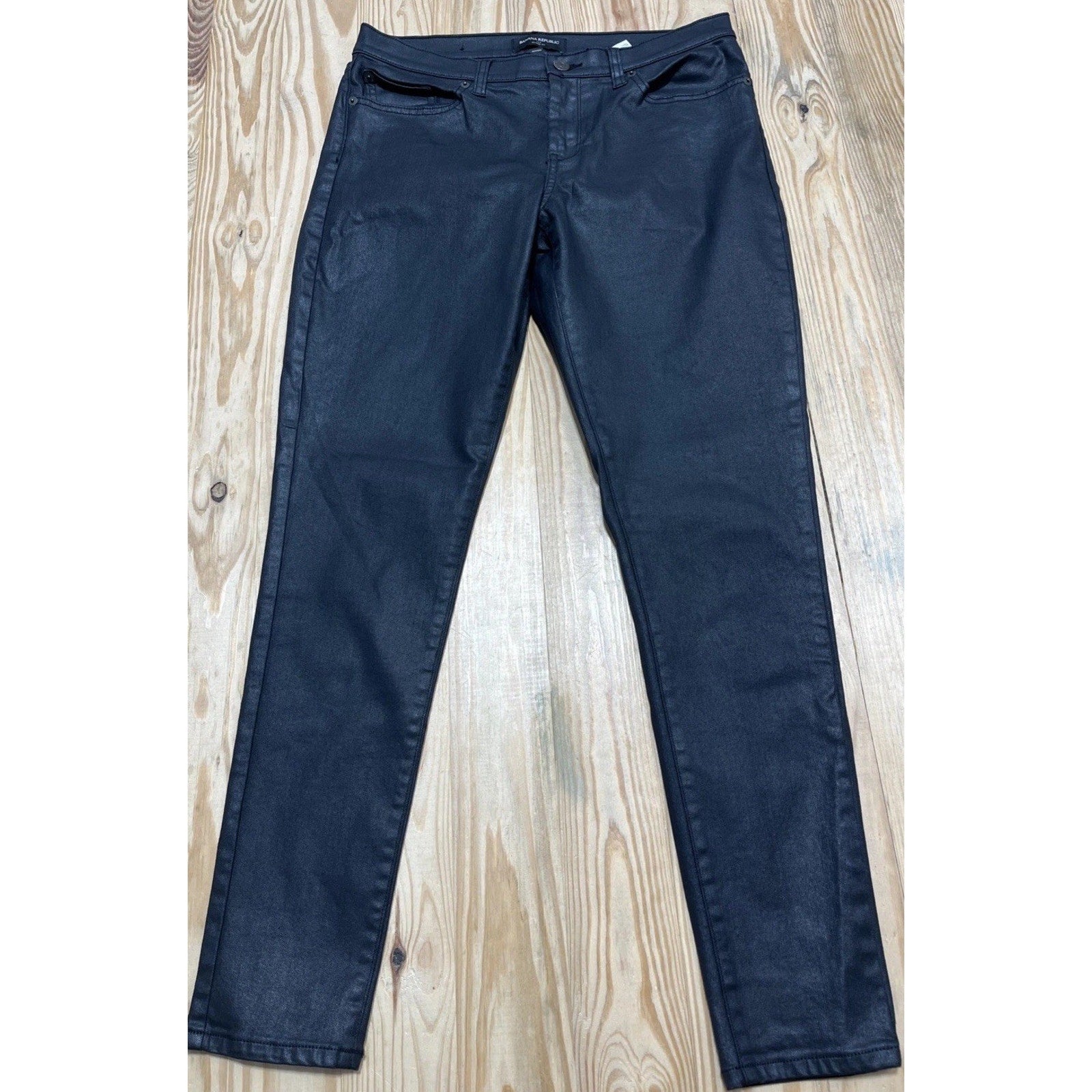 Banana Republic Black Coated Skinny Fit Jeans Size 28