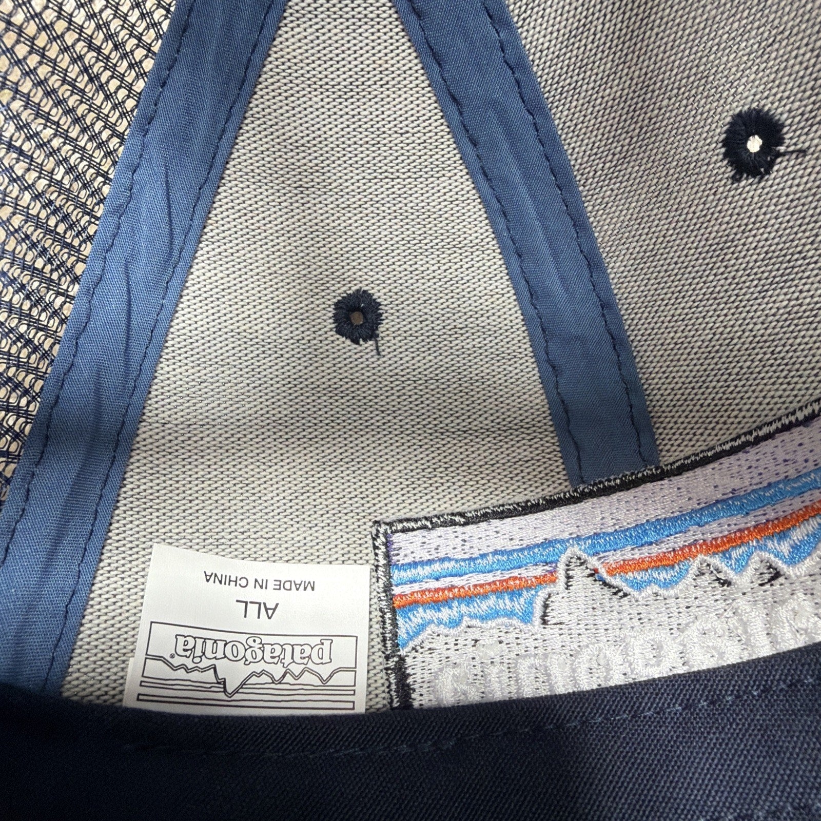 Patagonia P-6 Logo LoPro Trucker Hat Navy Blue