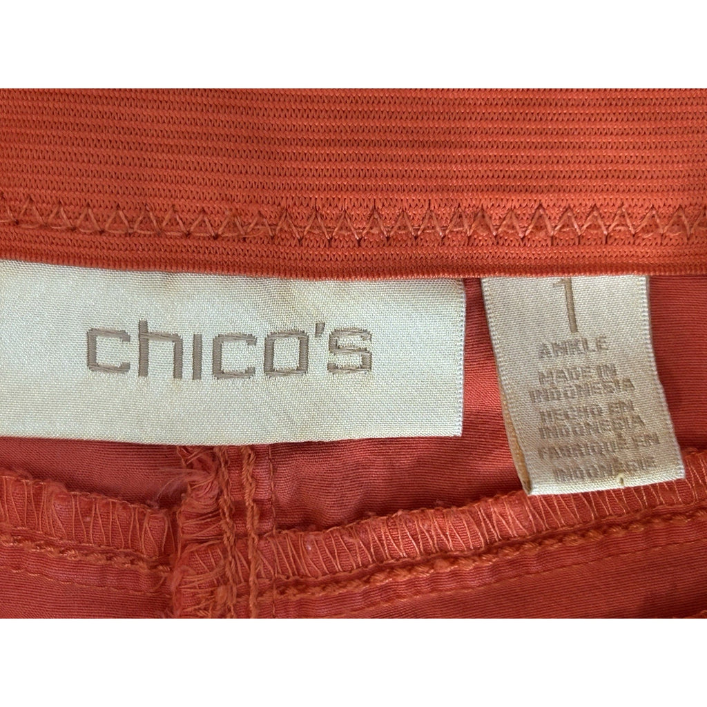 Chicos Pants 1 US Medium So Slimming Stretch Front Seam Career Minimalist Casual