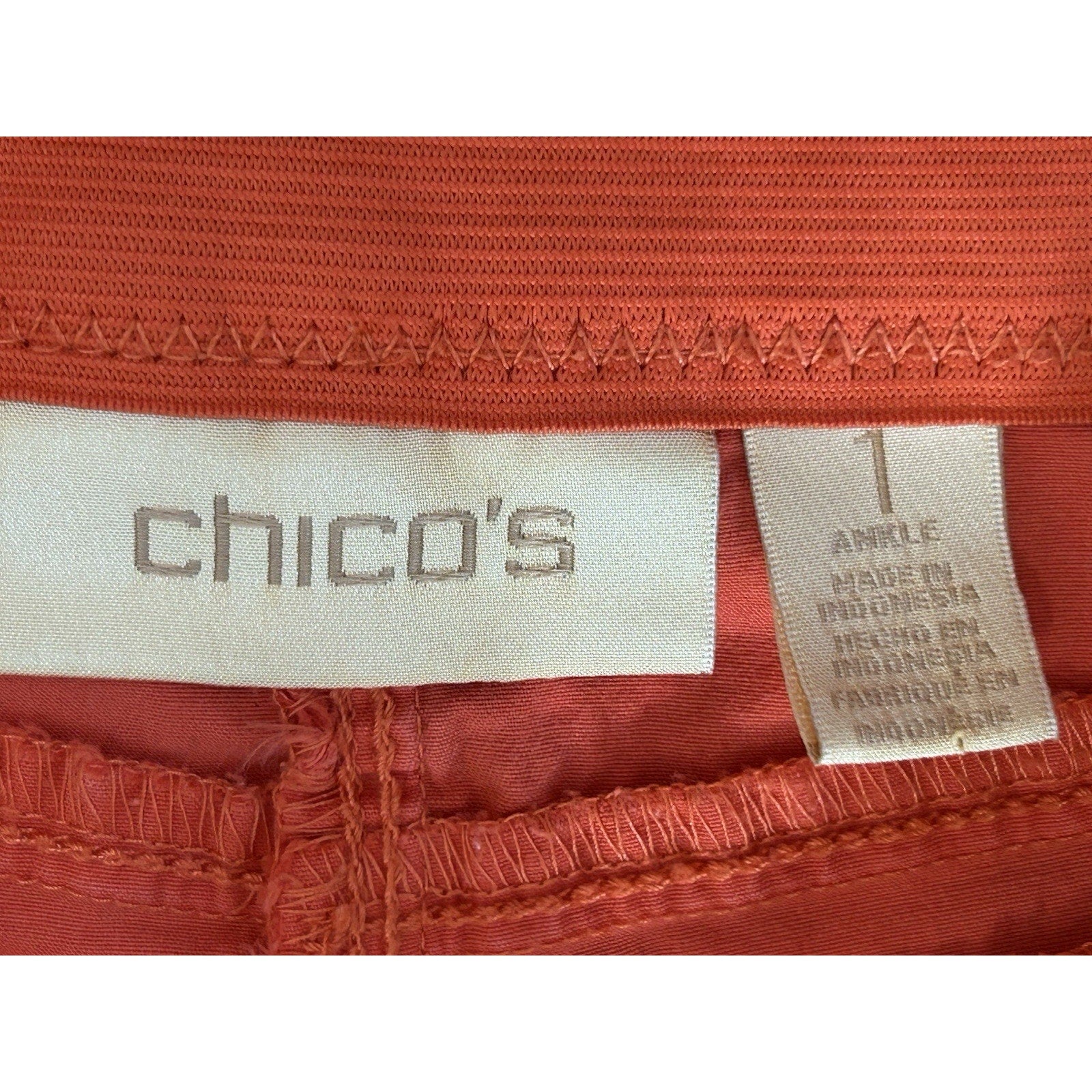 Chicos Pants 1 US Medium So Slimming Stretch Front Seam Career Minimalist Casual