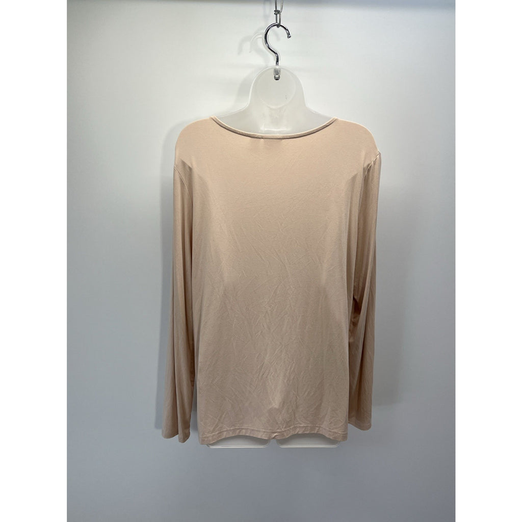 Chico's Women Knit Top Shirt Blouse Size 2 Lola Lace Two-In-One Lace
