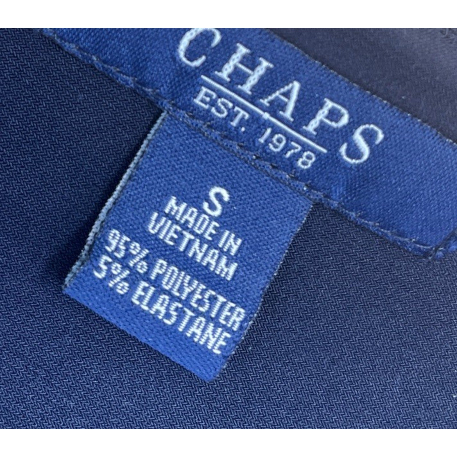 Chaps NWT Weekend Modest sheath dress navy blue Long Sleeve New Small S