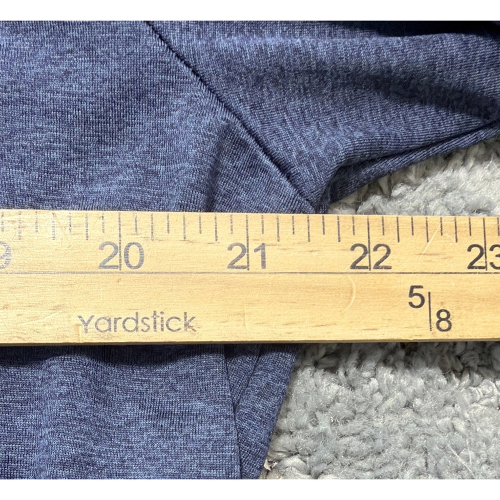 Eddie Bauer Heathered Blue Free Dry Motion Crew Neck Long Sleeve Mens L
