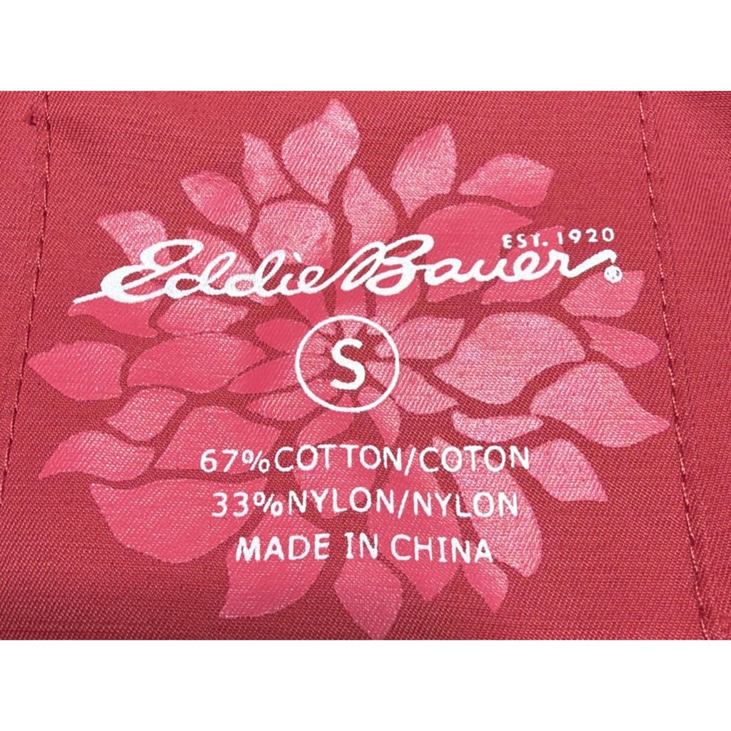 Eddie Bauer S Coral Pink Cotton Nylon Button Trench Midi Rain Coat Jacket