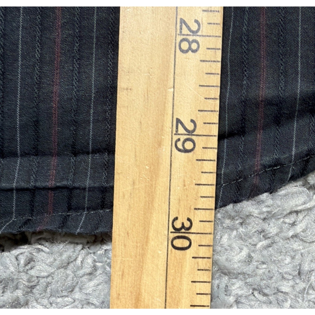 Harley Davidson Shirt Mens XL Black Striped Long Sleeve Button Down Genuine 1903