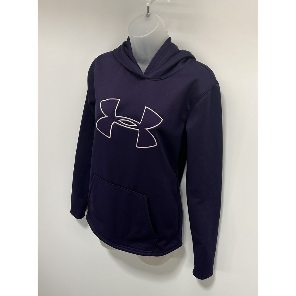 Under Armour Women's Purple Storm Hoodie Pullover Sweatshirt Fleece Lined XS