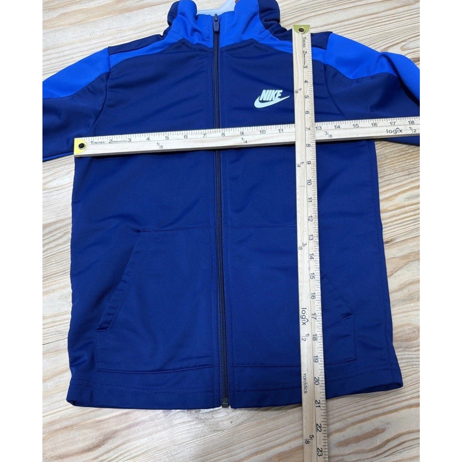 Nike Medium Sportswear Big Kids Two Toned Blue Tracksuit Jacket