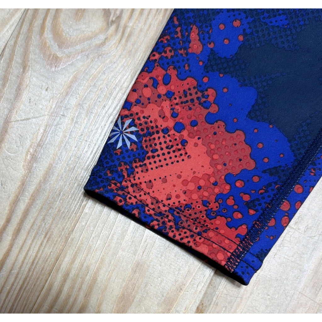 Athleta Electro Sonar Capri Leggings Blue Red Size XXS Workout Athletic