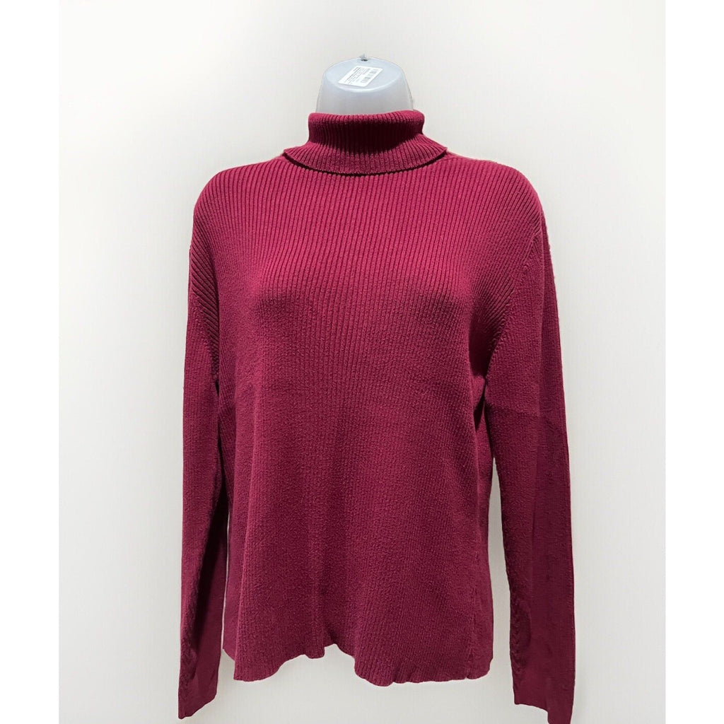 Kim Rogers Junior Turtleneck Long Sleeve Knitted Pullover Sweater Size M