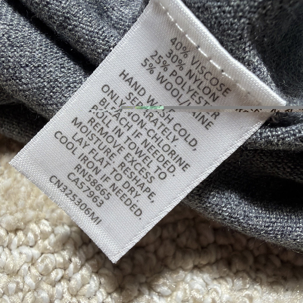 Caslon 3-in-1 Side Slit Convertible Cowl Neck Tunic Size M Dark Heather Grey NEW