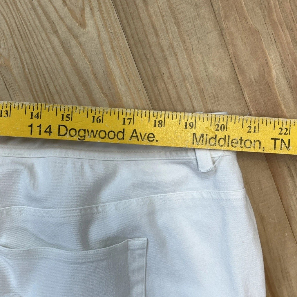 LRL Ralph Lauren Jeans Womens 20W White Denim Classic Straight Cotton Blend