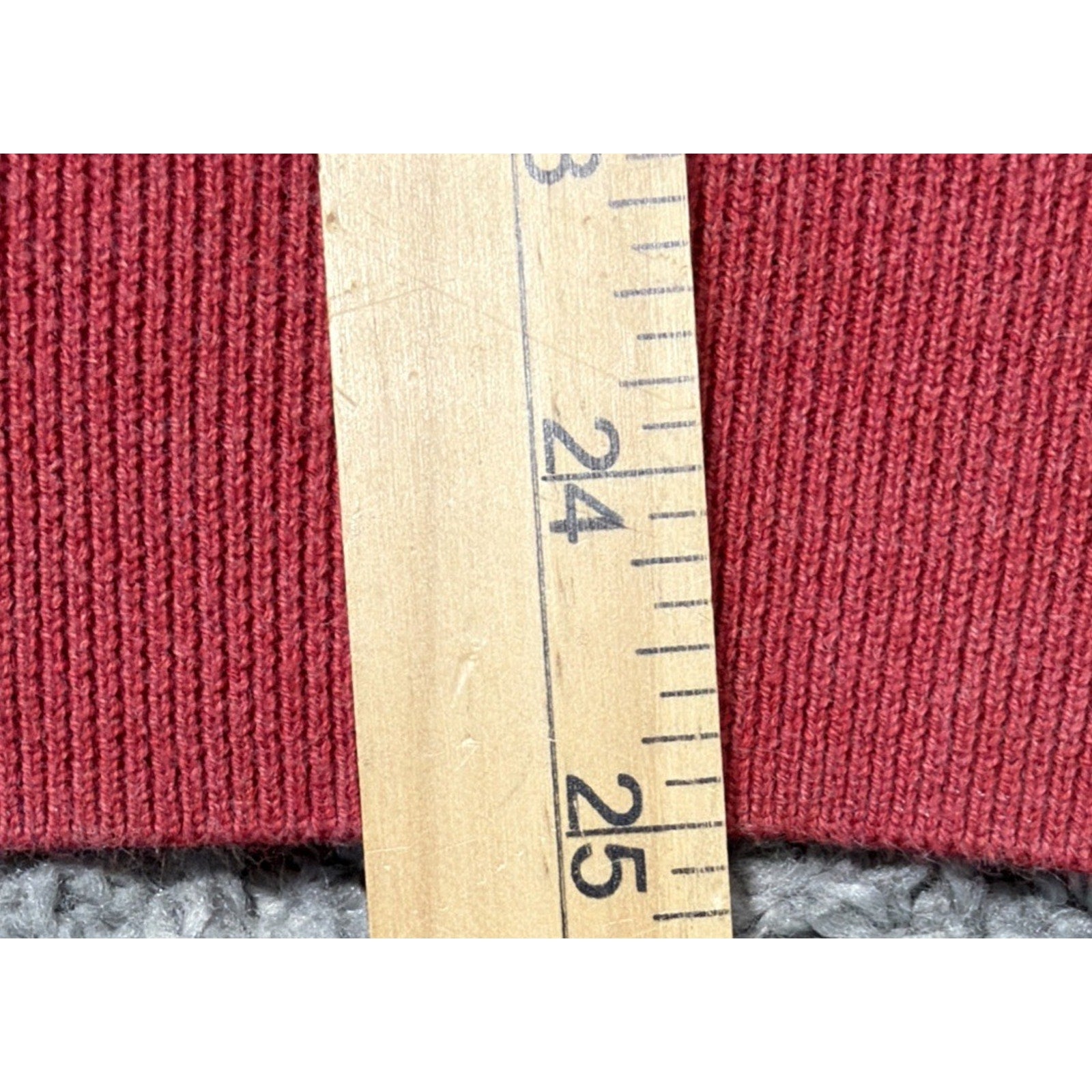 Polo Ralph Lauren Sweater Men's Size M Pima Cotton Red Ribbed Trim Long Sleeve