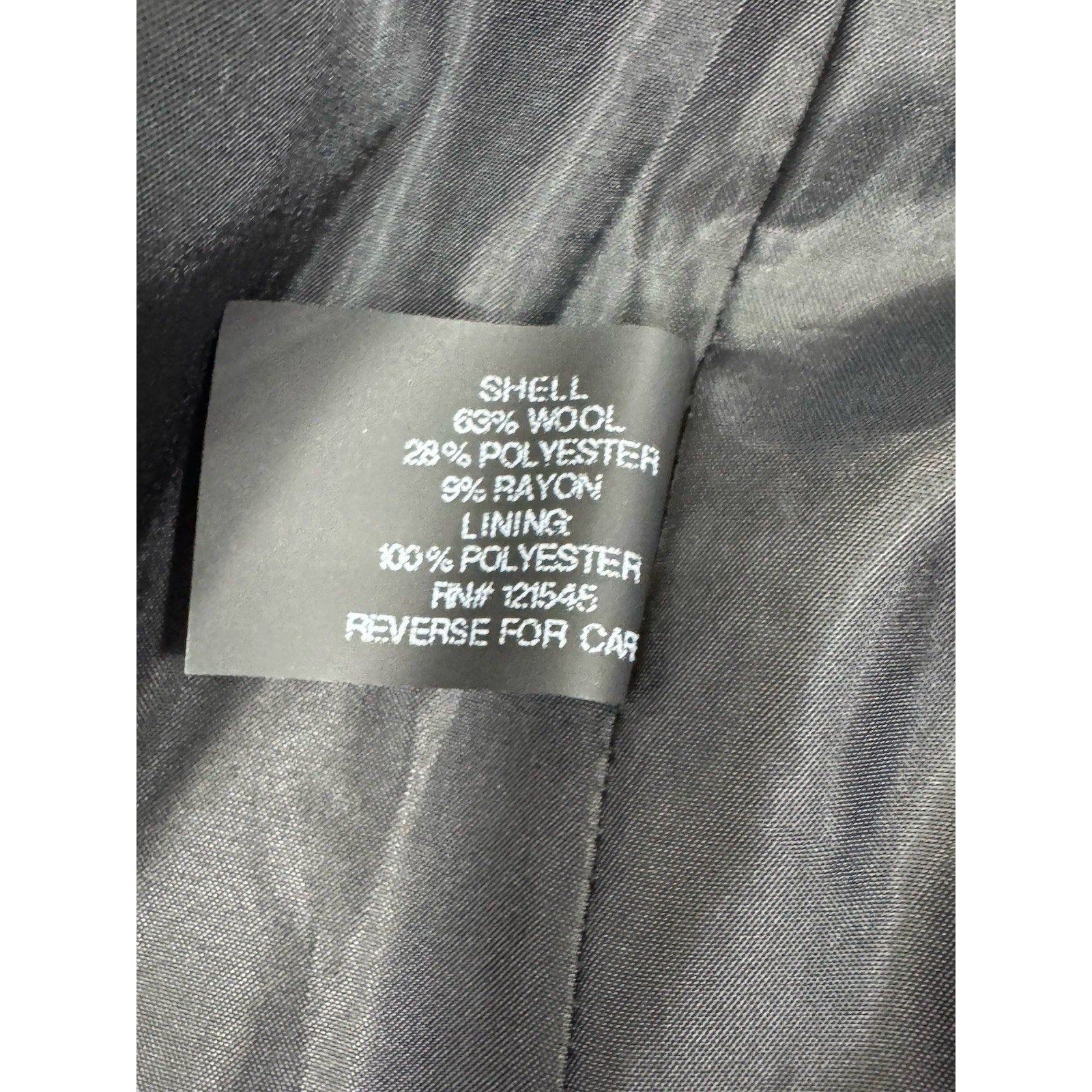 Women's PL London Fog Wool Blend Dark Charcoal Button Front Pea Coat Medium EUC