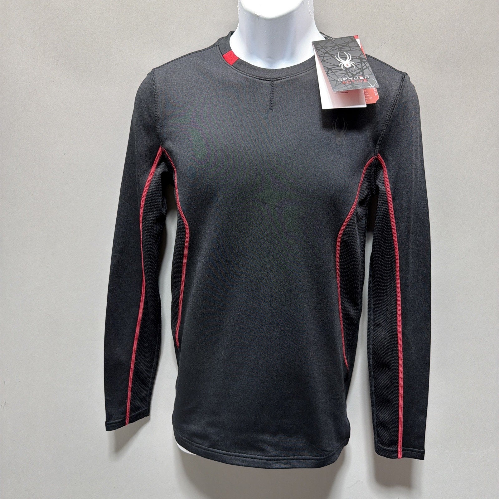 Spyder Active Pro Web Men’s Compression Shirt Black Red Size Small NWT Msrp 78$