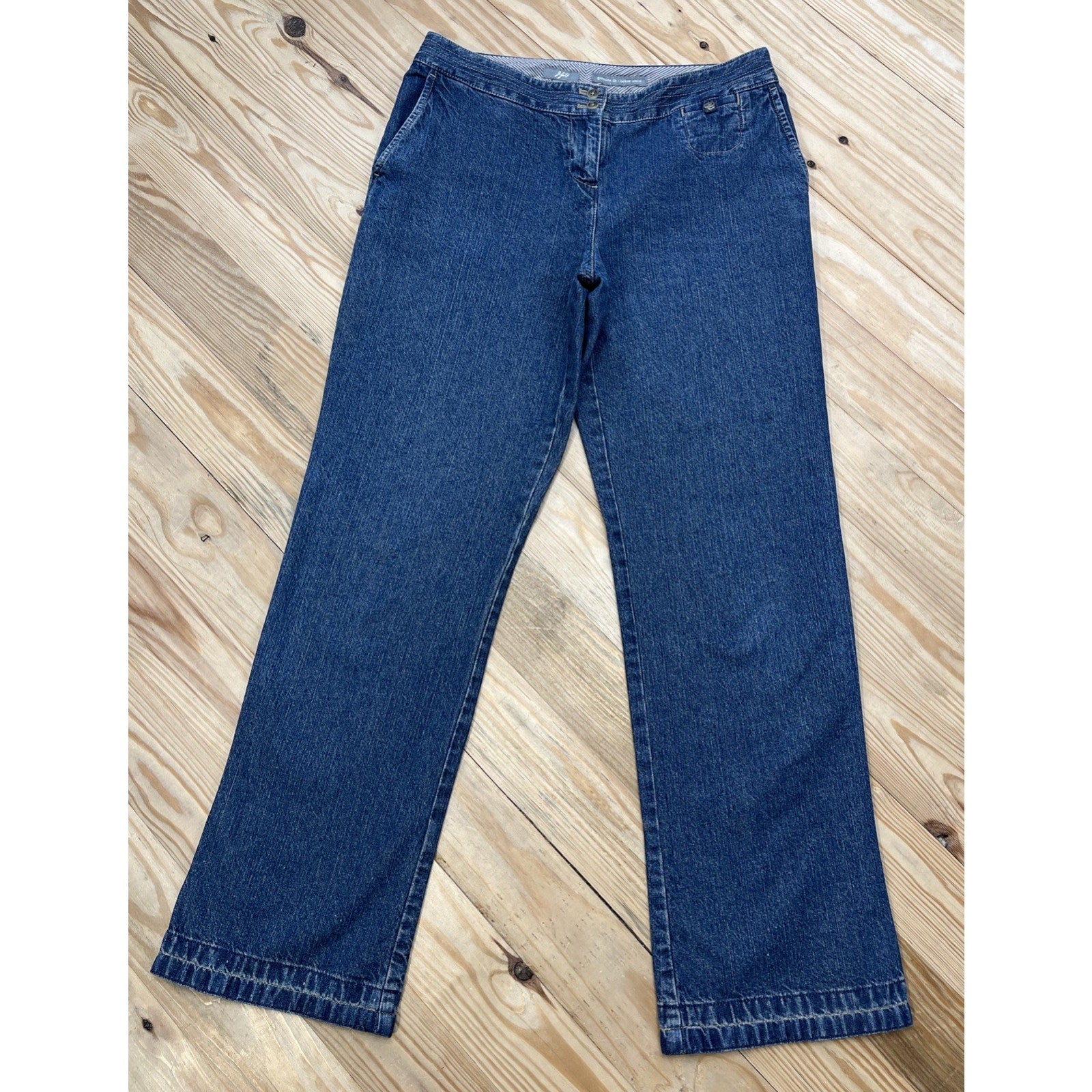 J.Jill Genuine Fit Below Waist Stretch DARK WASH Jeans Women’s size 4 Petite