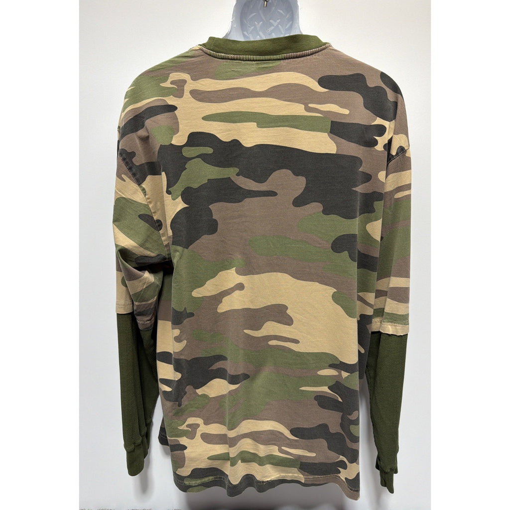 SouthPole Five Boroughs Shirt Mens Size XL Long Sleeve Y2K 90s Camouflage