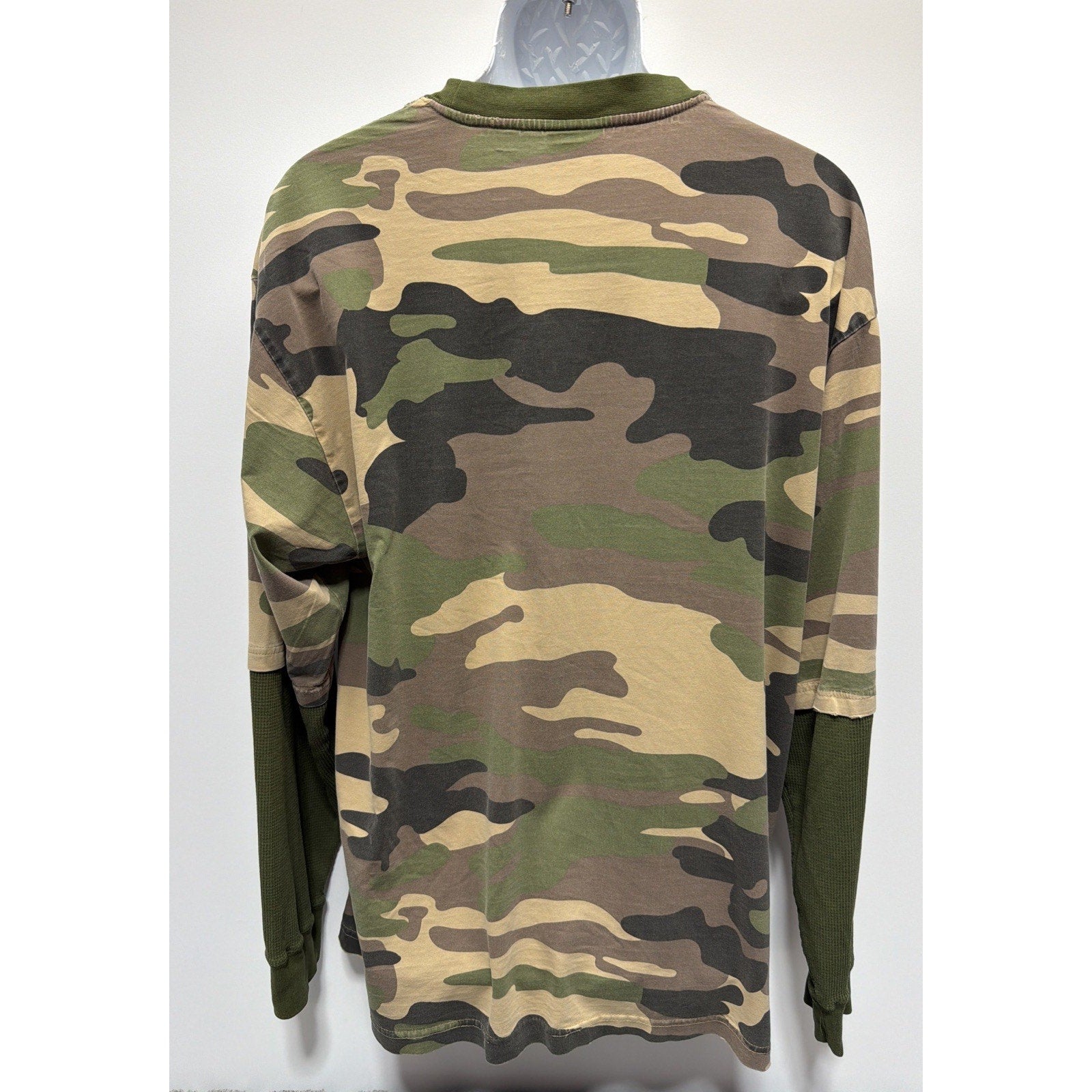 SouthPole Five Boroughs Shirt Mens Size XL Long Sleeve Y2K 90s Camouflage