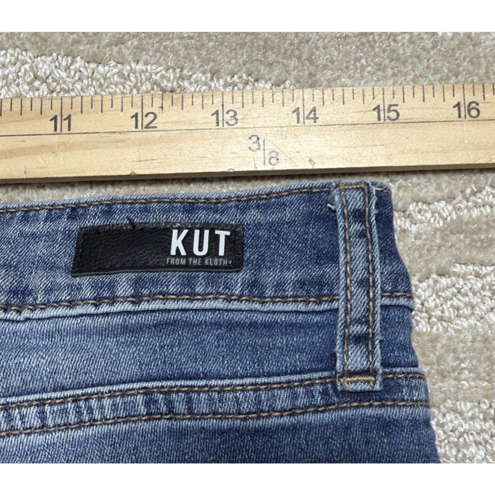 Kut From The Kloth Connie High Rise Ankle Skinny Womens Jeans Button Fly Size 8