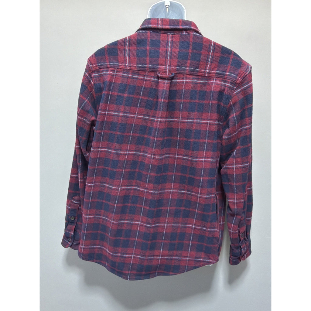 Orvis Big Bear Flannel Shirt Plaid Heavyweight Shacket Pockets Mens Size M