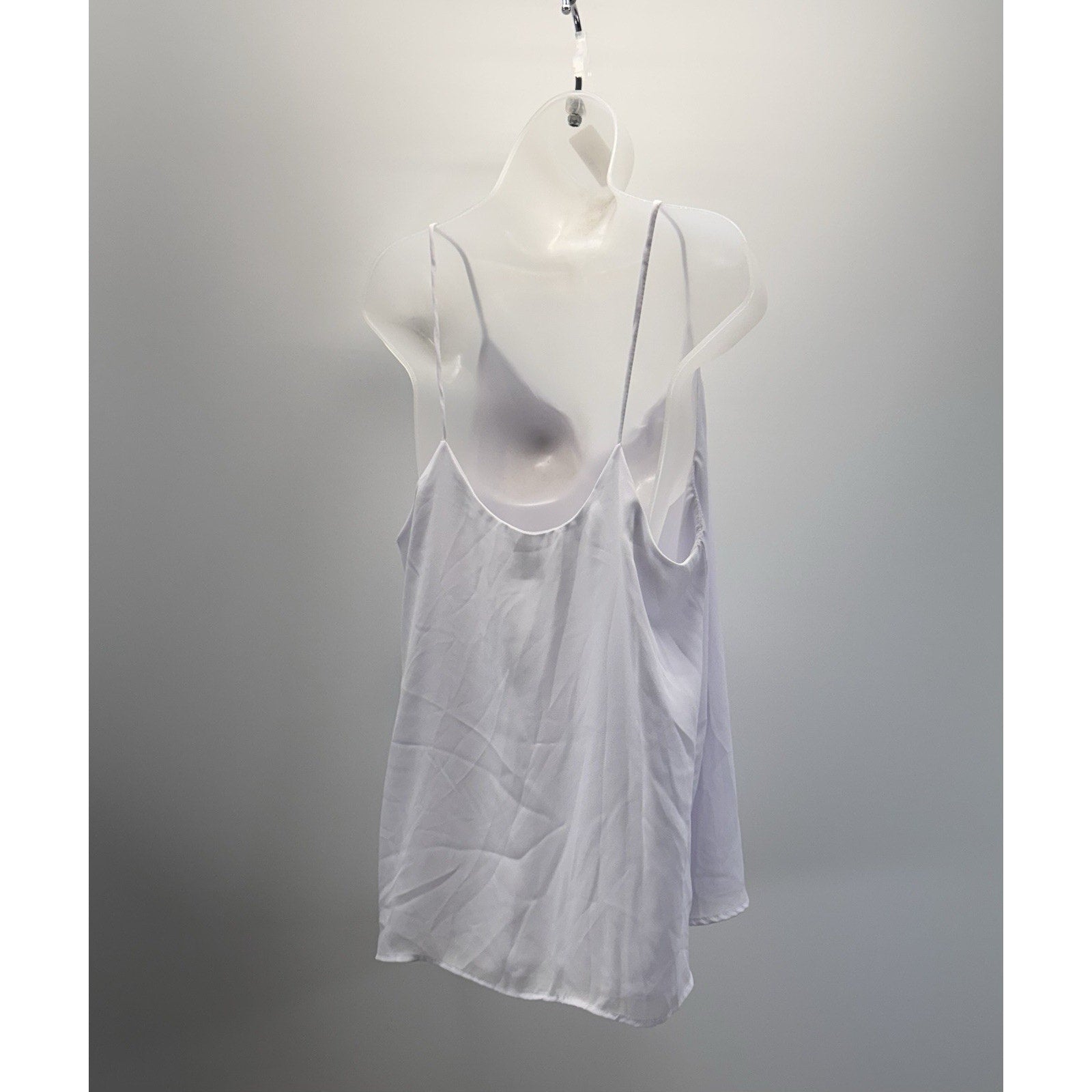 Adrienne White Tie Bust Sleeveless Tank Top Women's Size Large Flirty Boho Chic