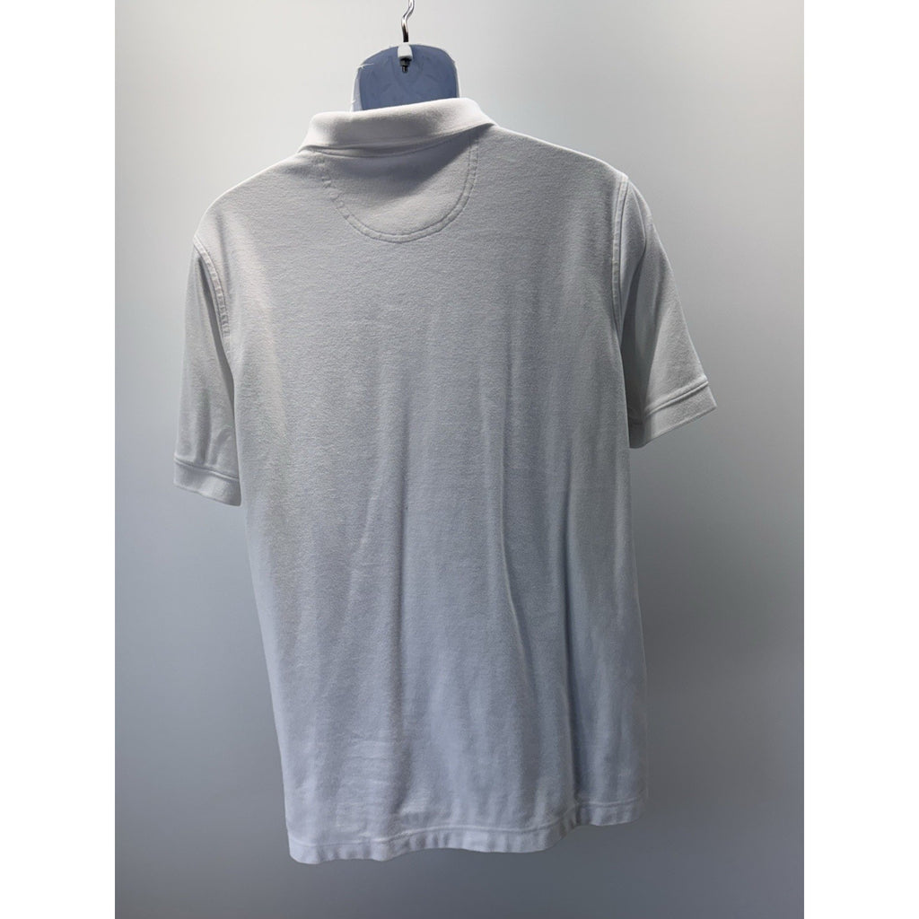 Croft & Barrow White Polo Shirt Men's Size Large Short Sleeve