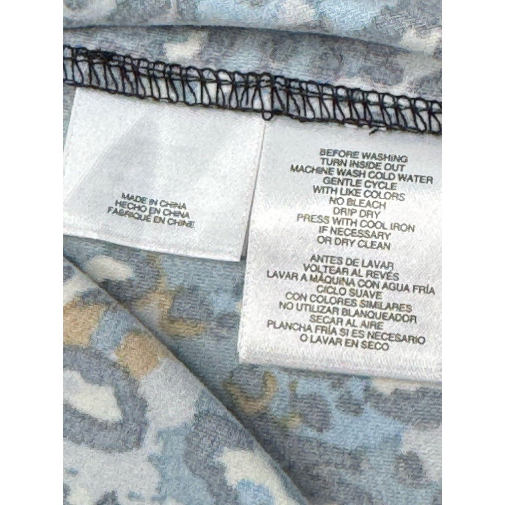 Nine West Black & Multi Animal Print Long Sleeve Women’s Size Large NWT