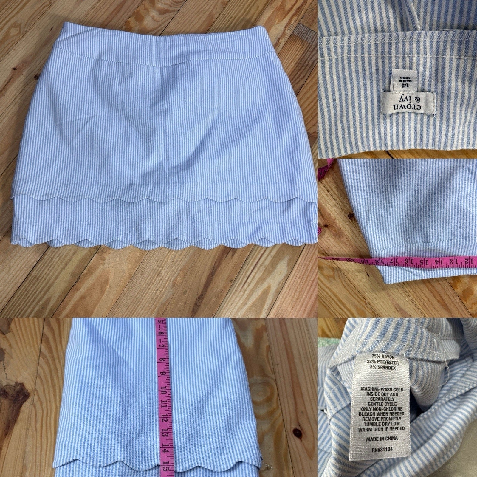 SET of 3 Crown & Ivy 2 Shorts, 1 Skirt size 14 Just In Time For Warm Weather