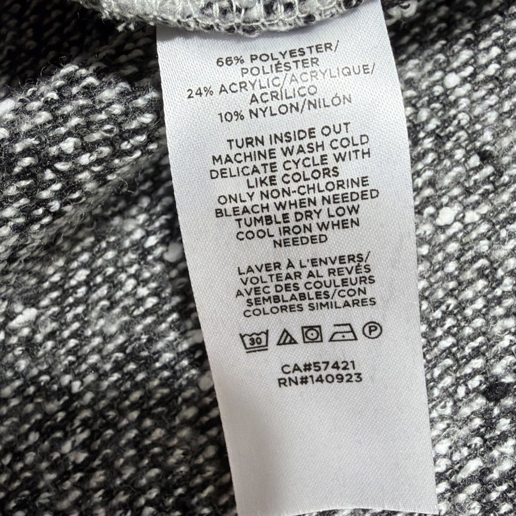 Lou & Gray For Loft Women’s Size XS Gray Black Marl Sweater Mock Neck Pullover