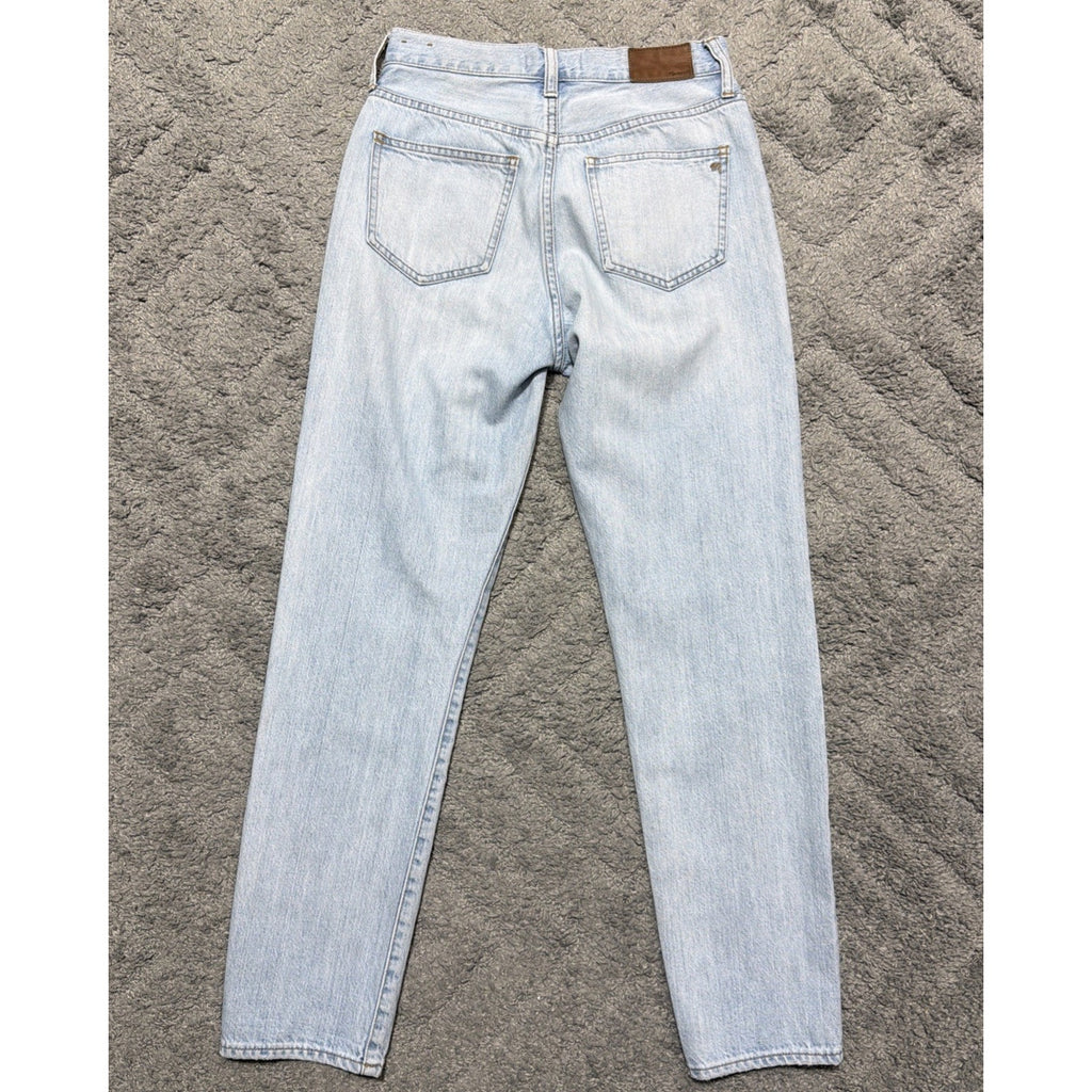Madewell Womens Perfect Summer Tapered Jeans Blue Light Wash 100% Cotton 25x28