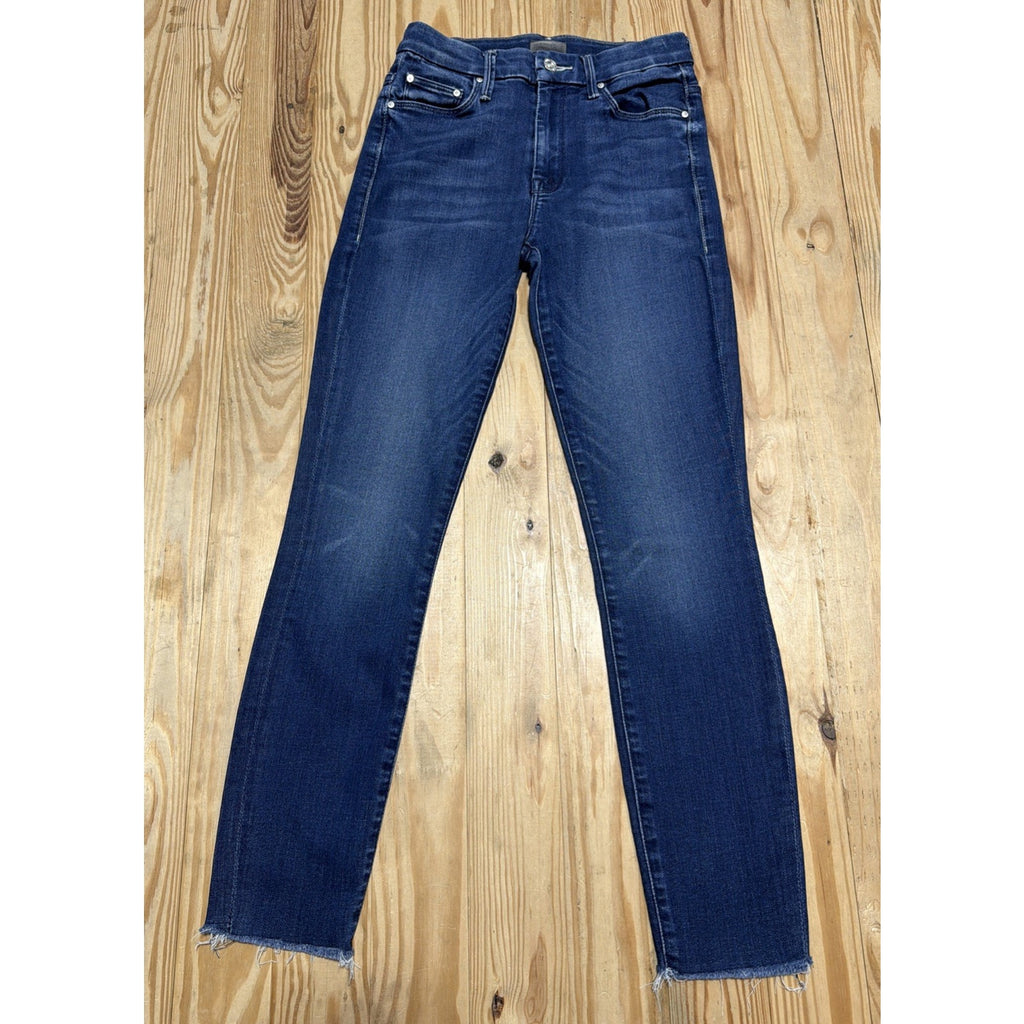 MOTHER Women's High Waisted Looker Ankle Fray Jeans in Tongue And Chic Size 25