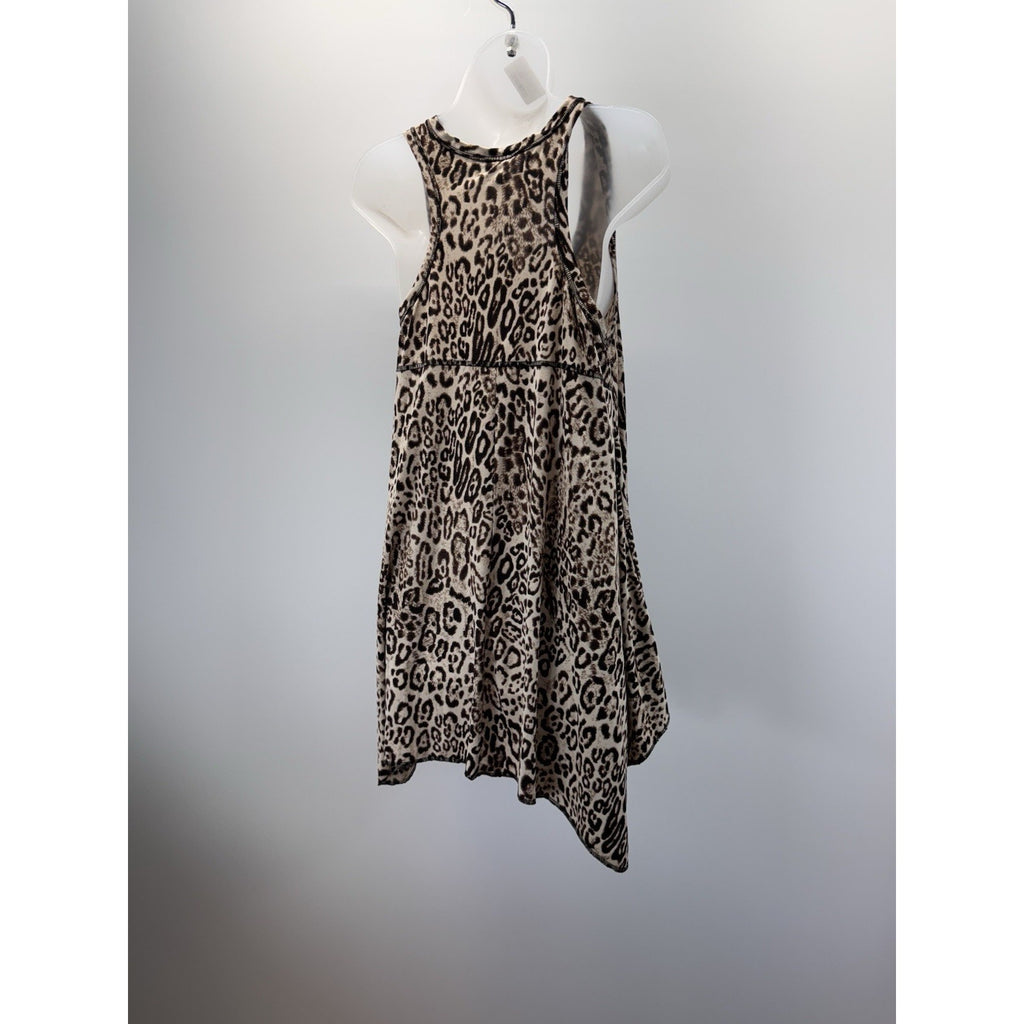 Linea Donatella Lingerie Dress Day To Night Soft Leopard Print Mini Shift Sz M