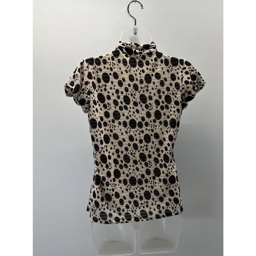 Cocomo Women’s Mock Neck Short Sleeve Lined Top Size Small