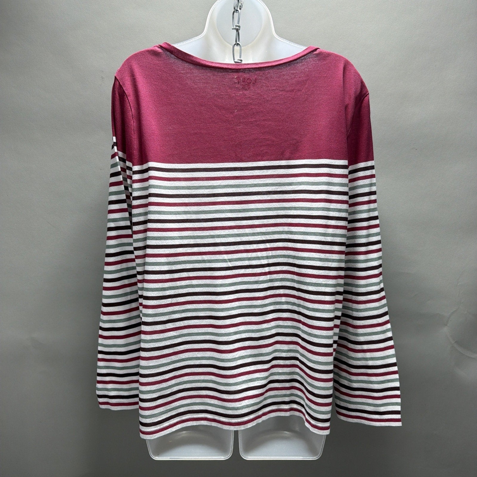 LOFT Striped Long Sleeve Tee, Size XL
