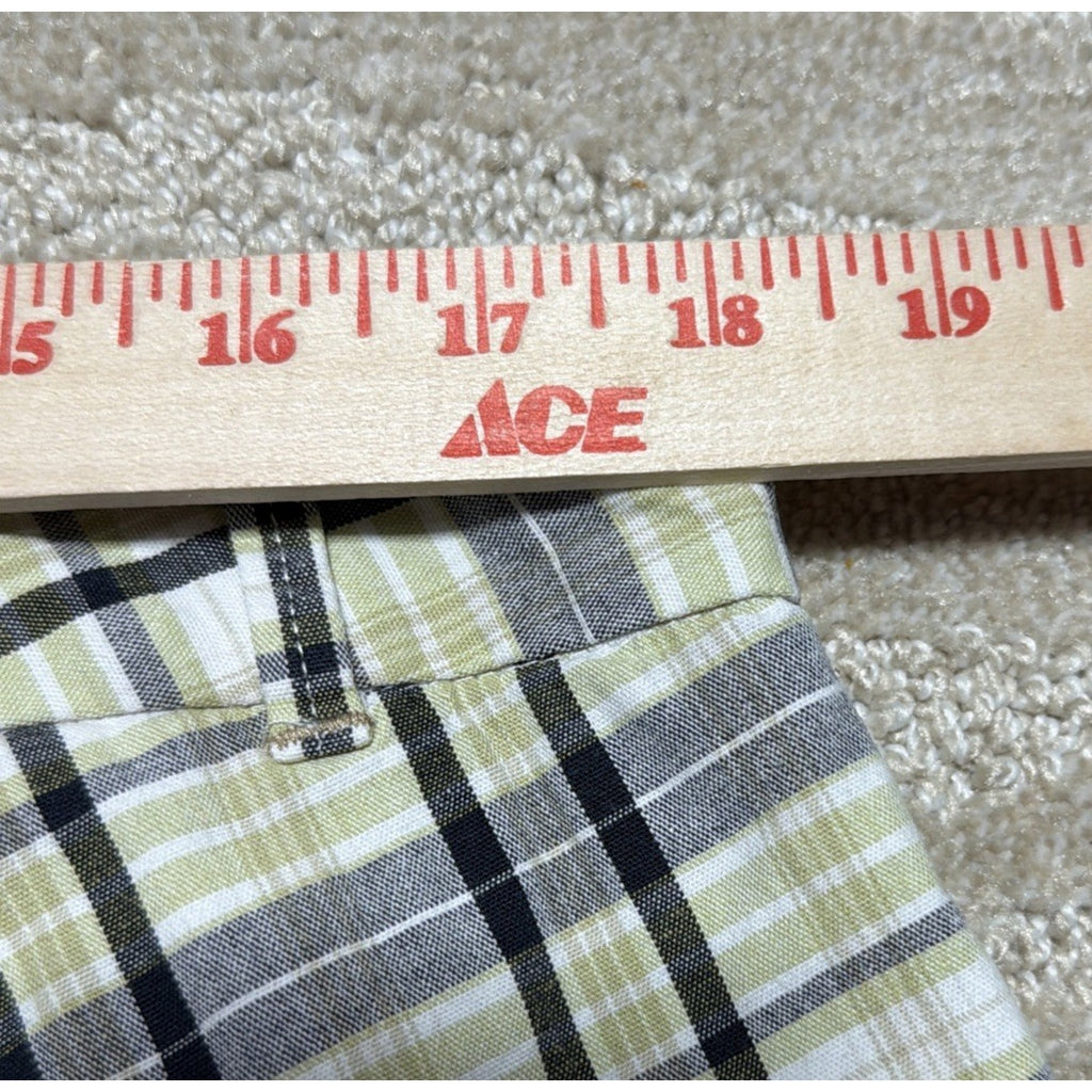 Dockers Favorite Fit Shorts Women's 14 Plaid 36x10 Stretch