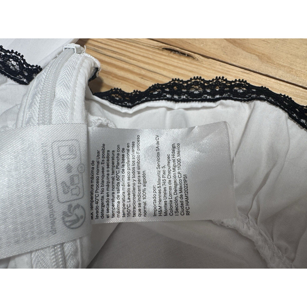 Divided H&M PUFF-SLEEVED PEPLUM Cropped Blouse Women’s Size Medium NWOT