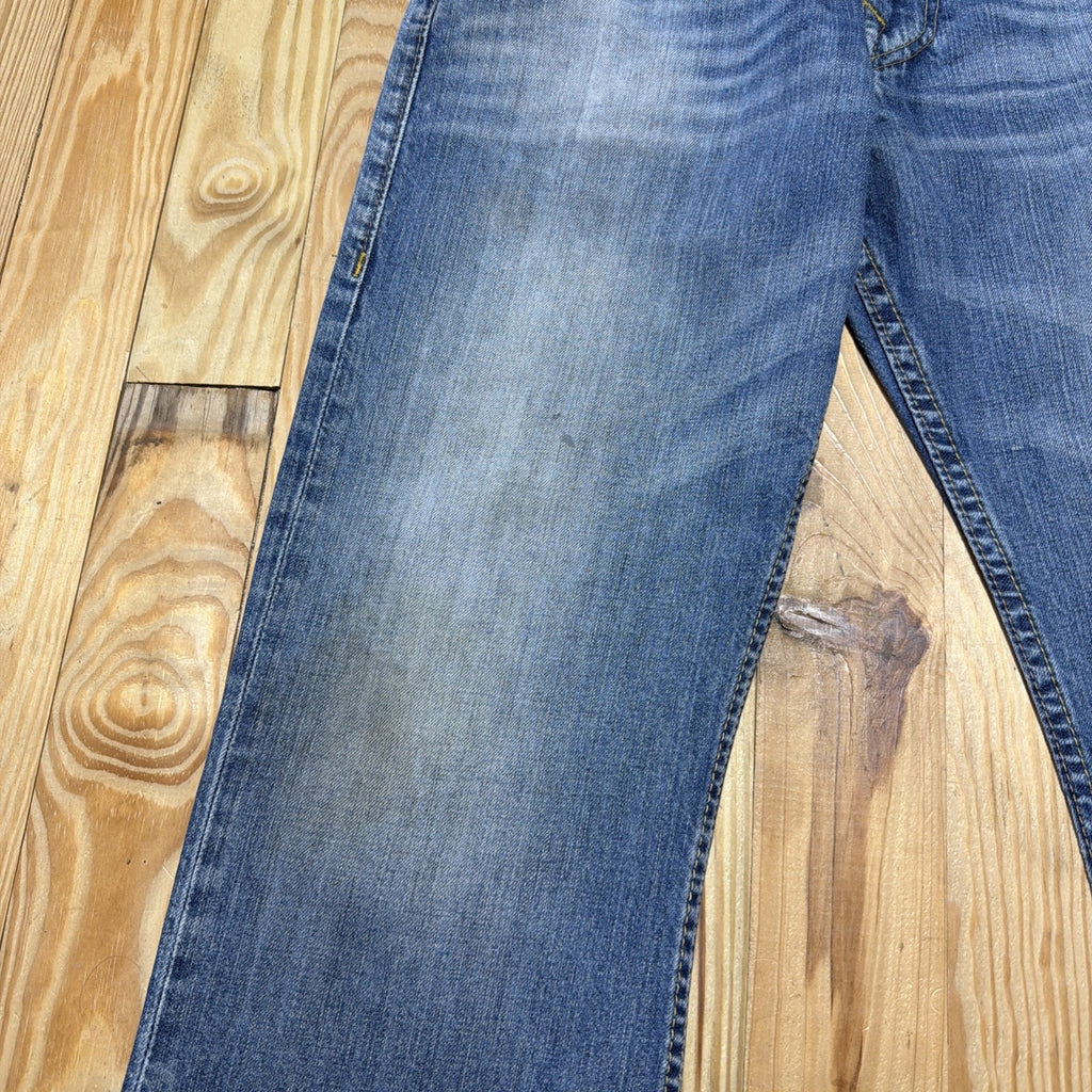 Vintage Y2Ks True Religion Straight Blue Denim Jeans Made In USA Mens 33. Stain