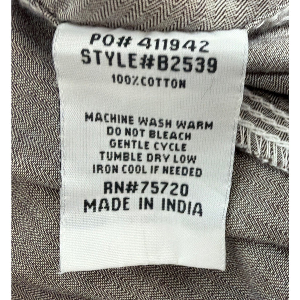 BKE Shirt Mens Standard Fit Pearl Snap Up Gray Large Cowboy Casual Western