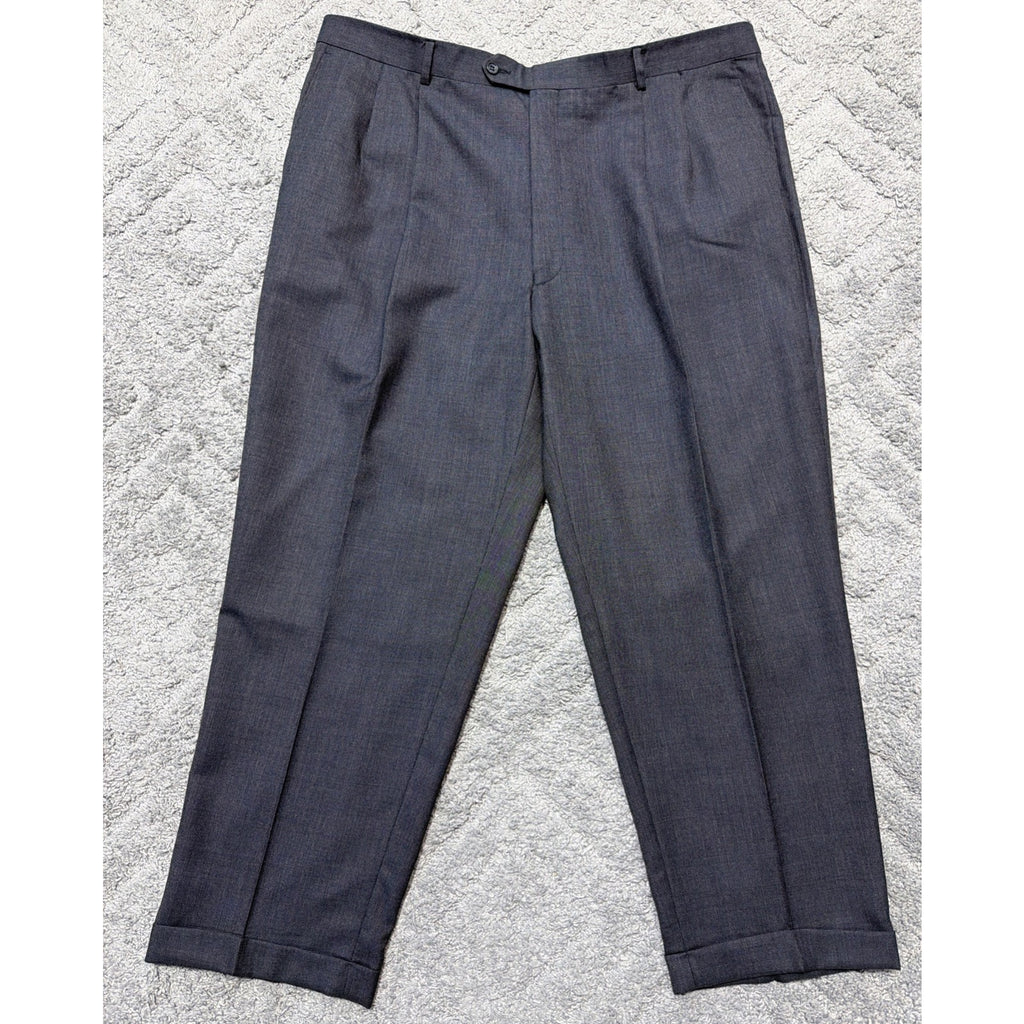 Joseph & Feiss Pants Mens 46 Trio Wool Dress Suit Business Formal Pleated Gray
