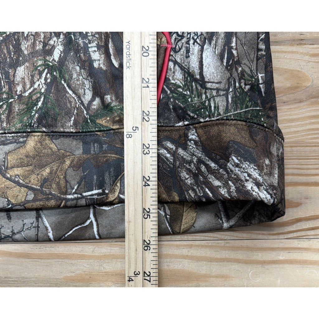 Realtree Women Sweatshirt Medium Brown Camo Hoodie Logo Graphic Embroidered
