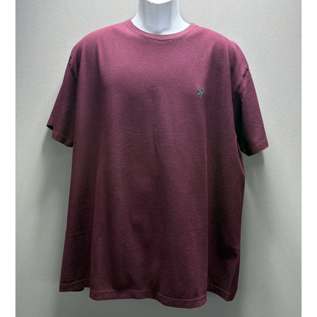 Vintage 1990s Polo Ralph Lauren Purple T-Shirt with Green Pony Logo XL