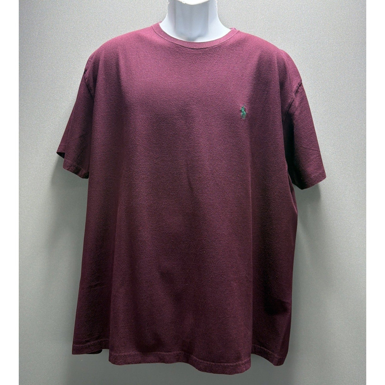 Vintage 1990s Polo Ralph Lauren Purple T-Shirt with Green Pony Logo XL