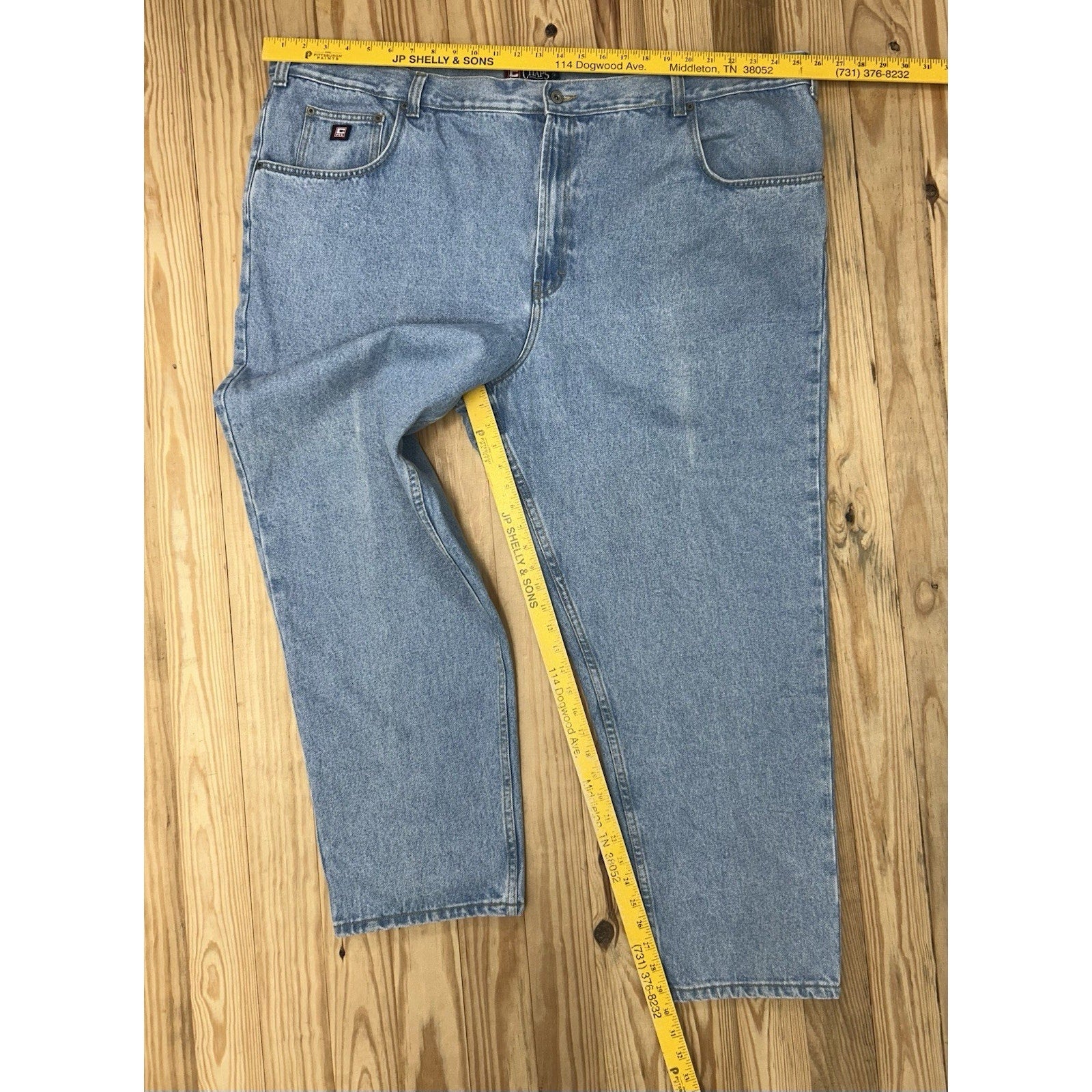 Chaps Ralph Lauren Jeans Mens 52x30 Blue Stone 99 Straight Leg 90s. 100% Cotton