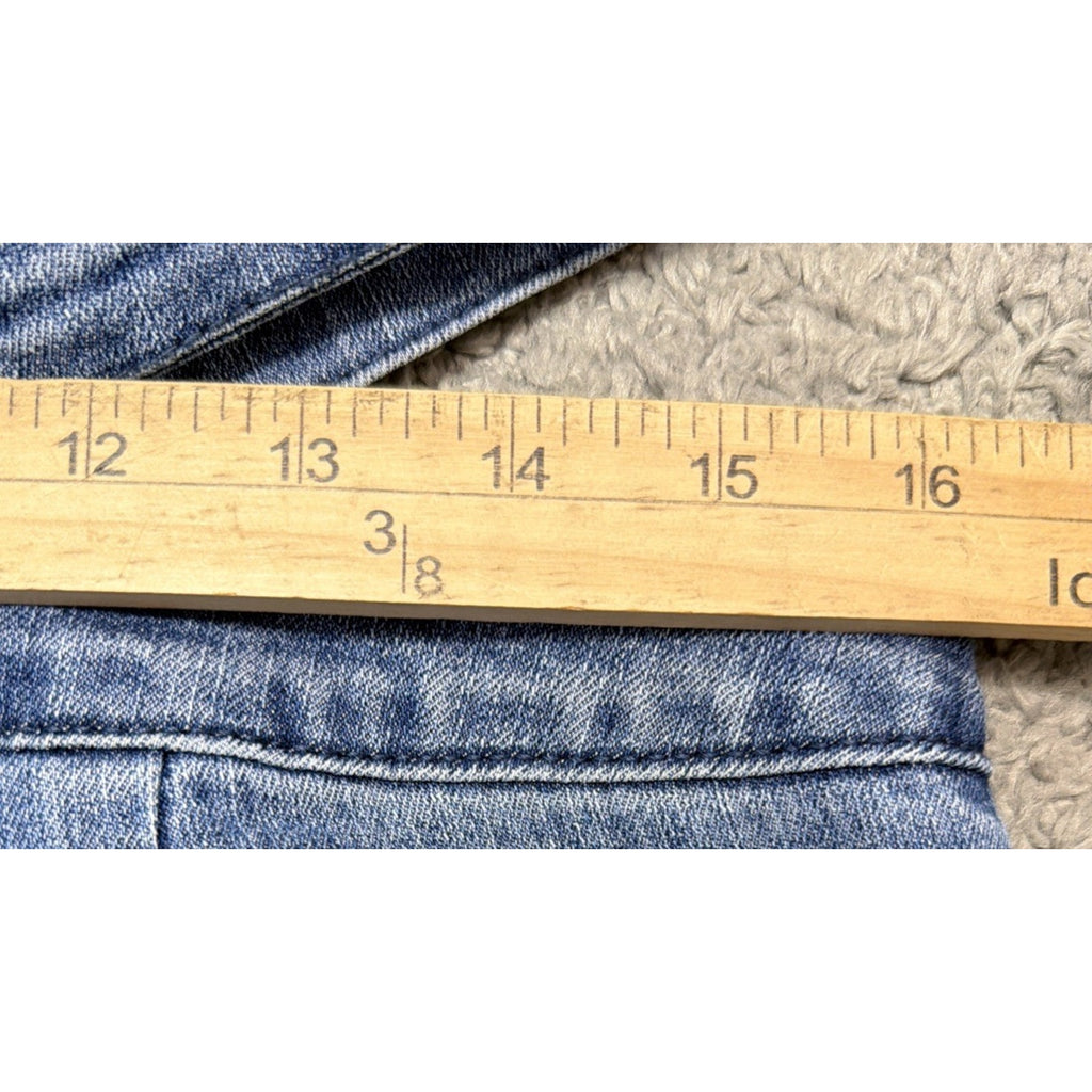 Tinseltown Women Jeans Size 13/32 Blue High-Rise Flare Summer Wash Stretch Denim
