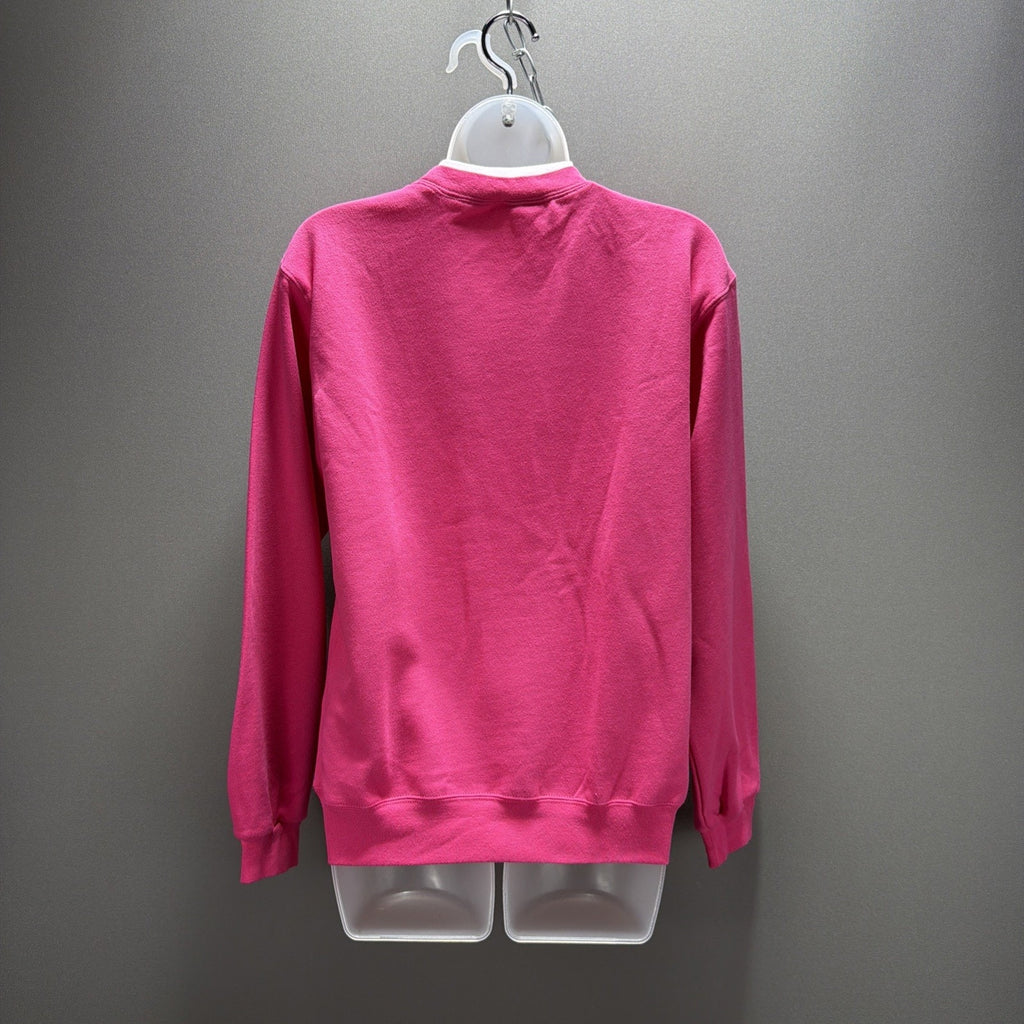 Decorated Originals Pink Snowman Embroidered Soft Fleece Sweatshirt Women S NWT