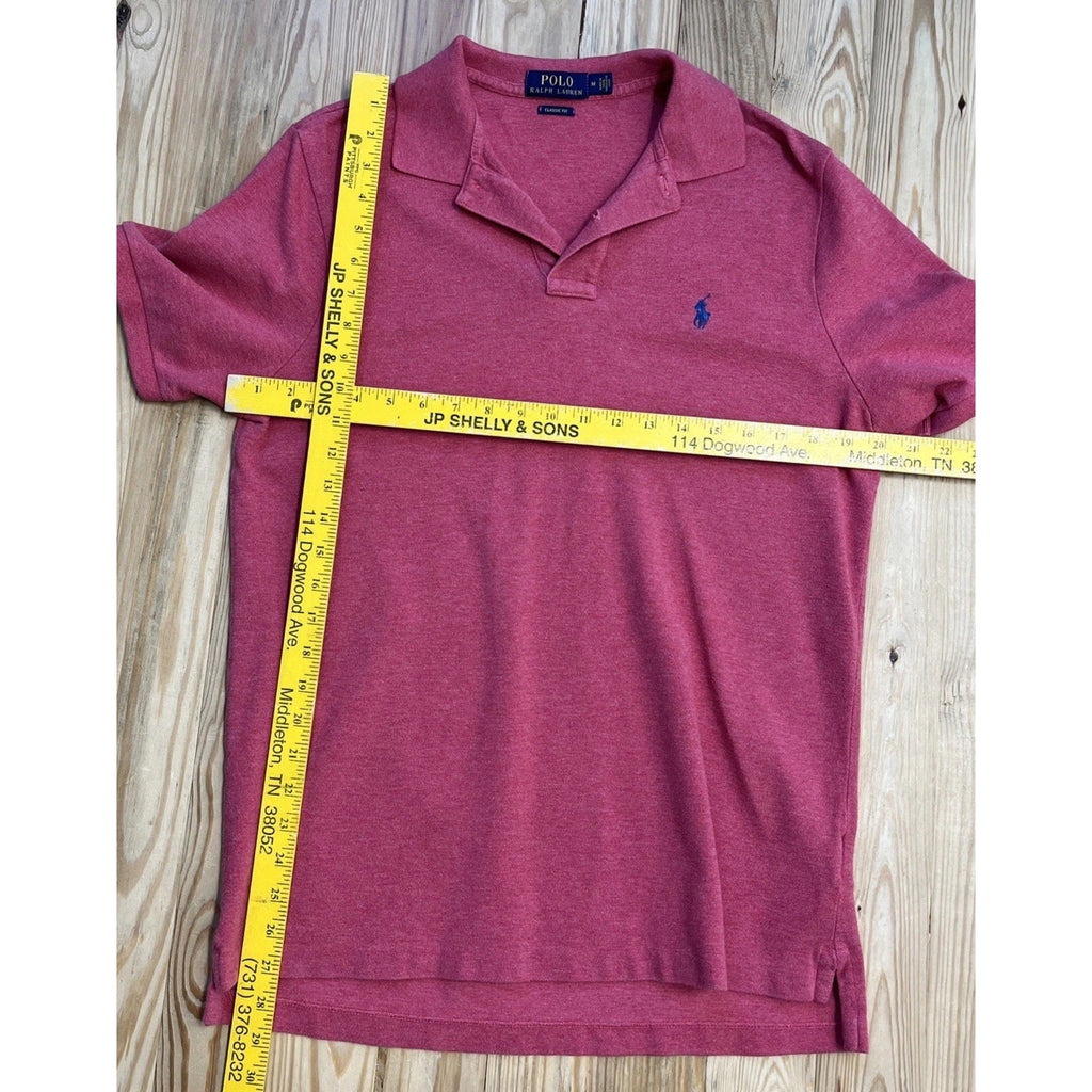 Mens Polo Ralph Lauren Red/Pink Classic Fit Polo Shirt Size Medium