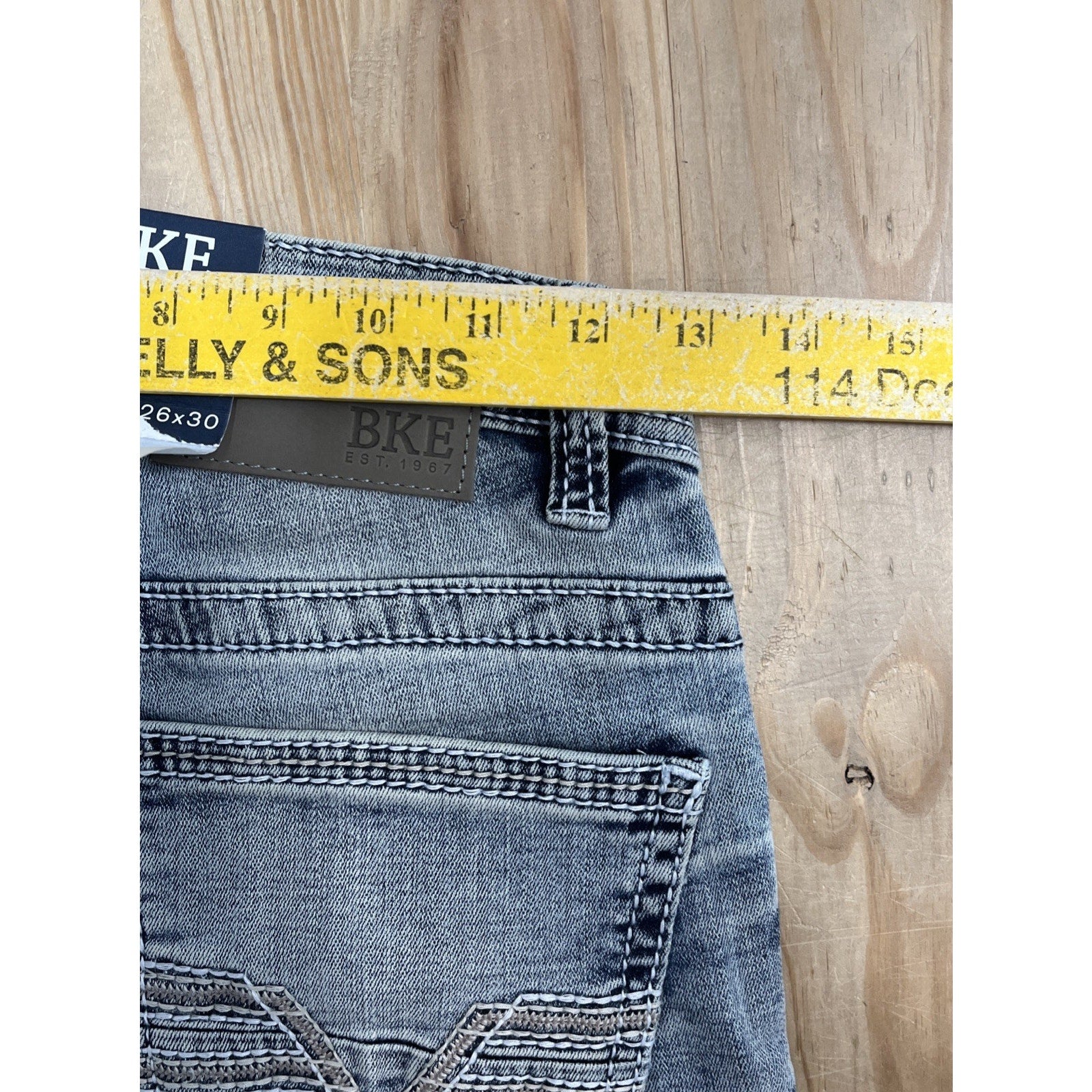 Buckle BKE Women's 26x30 Blue Stretch Blend Alec Low Rise Slim Straight Leg NWT