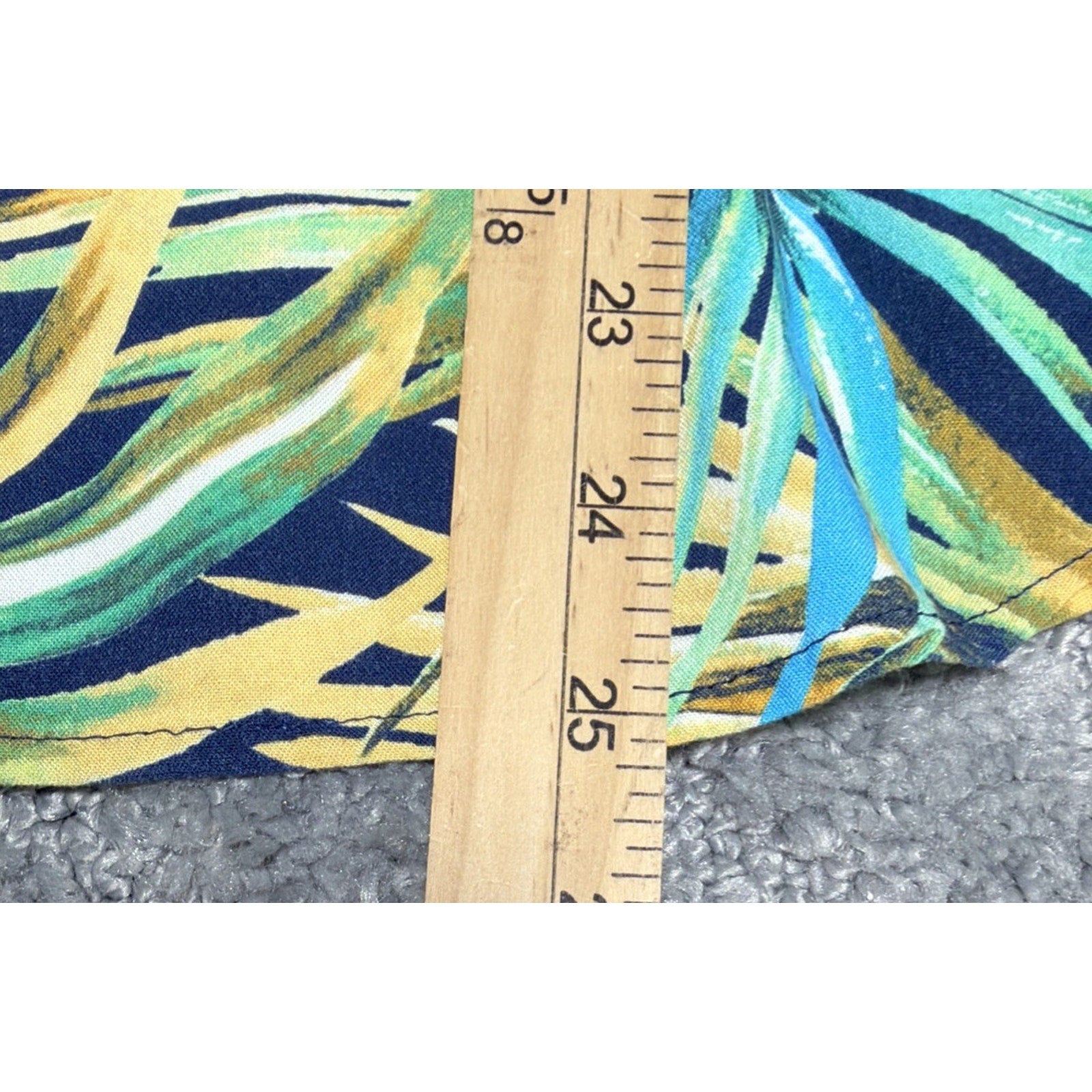 CURE Top Womens XXL Floral Beach Pullover Flutter Sleeve Rayon Blouse